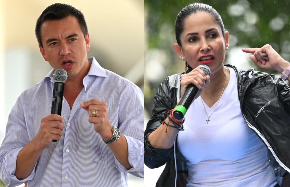 Las elecciones presidenciales de Ecuador se resolverán en una segunda vuelta el domingo 13 de abril, que volverá a enfrentar a Noboa y a González, quienes ya protagonizaron el balotaje de los comicios extraordinarios de 2023. (Foto: AFP)