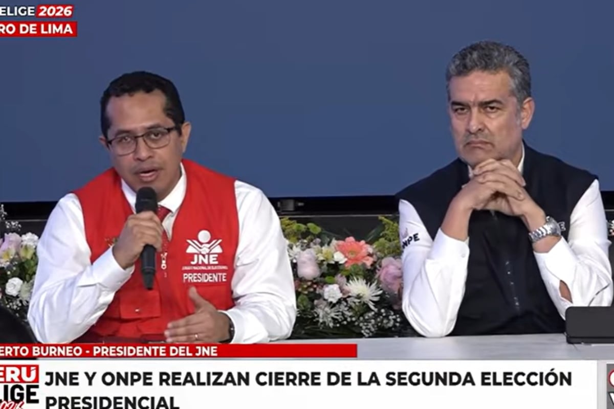Autoridades electorales señalaron que las incidencias reportadas fueron atendidas y pidieron esperar los resultados oficiales con serenidad. (Foto: Captura de YT/JNE)