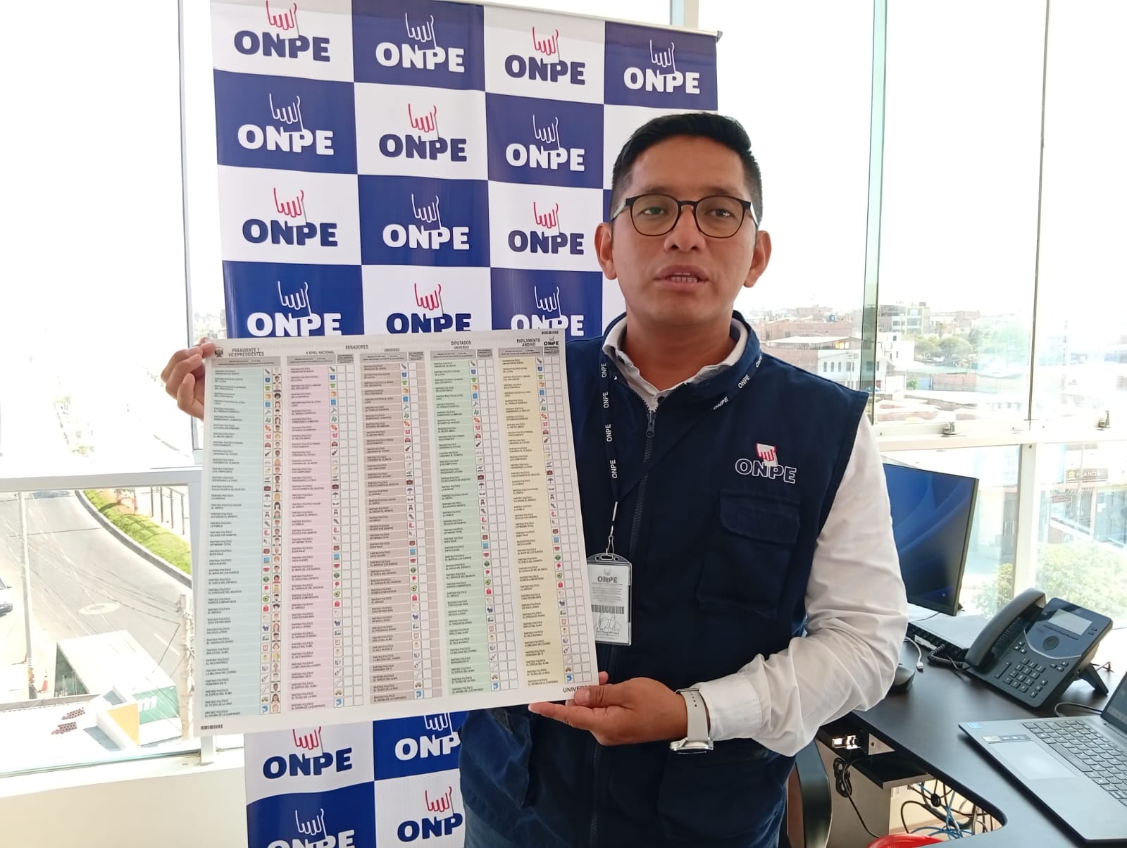 Jefe de la ODPE Tacna Víctor León Cajachagua. (Foto: Adrian Apaza)