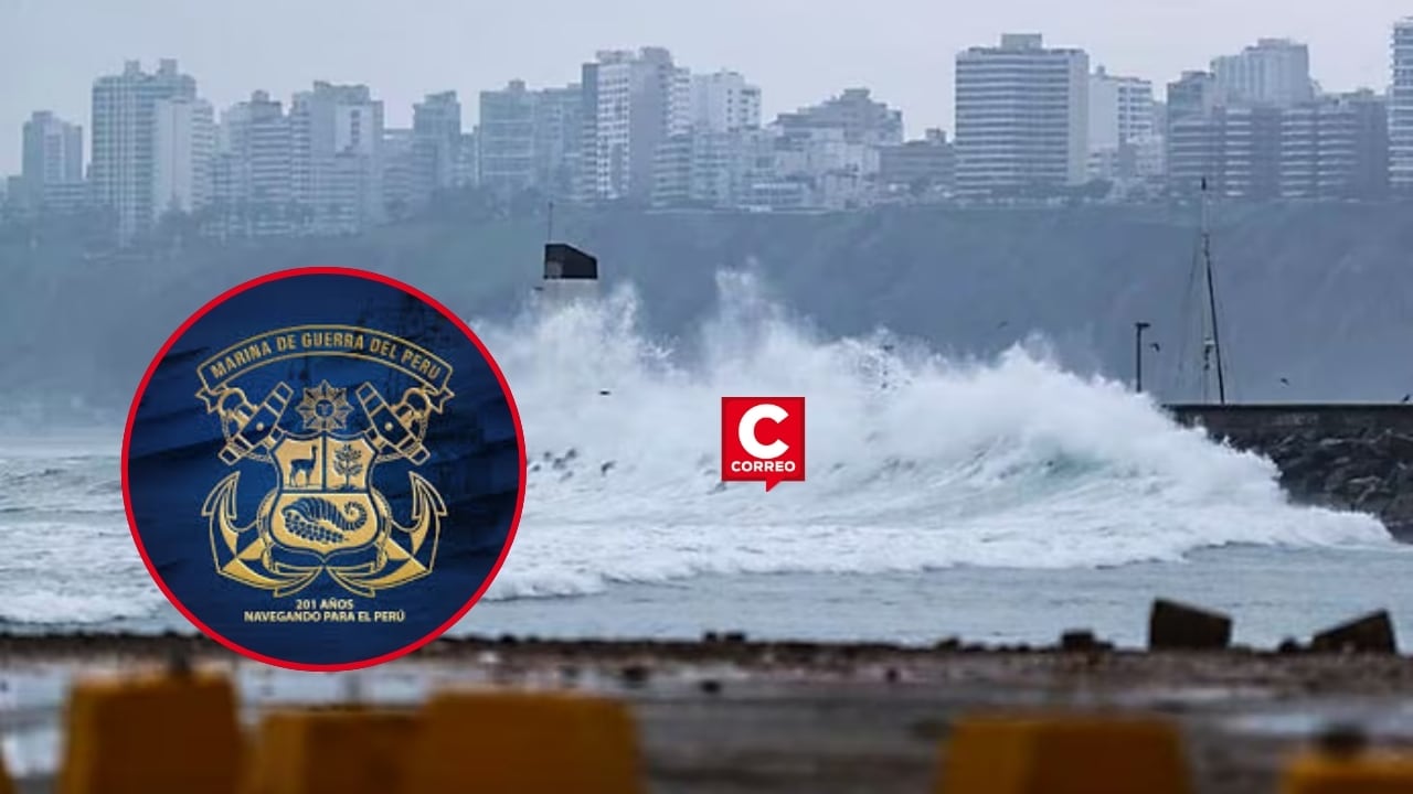 Marina de Guerra: oleaje anómalo se intensificará hasta nivel moderado en la última semana de abril. Composición: Diario Correo.