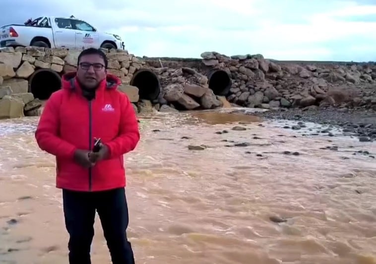 Pobladores de la comunidad Aruntaya reportaron la coloración naranja en el río Margaritani. (Foto: Difusión)