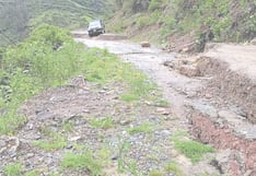 Huaicos y derrumbes en la sierra de La Libertad