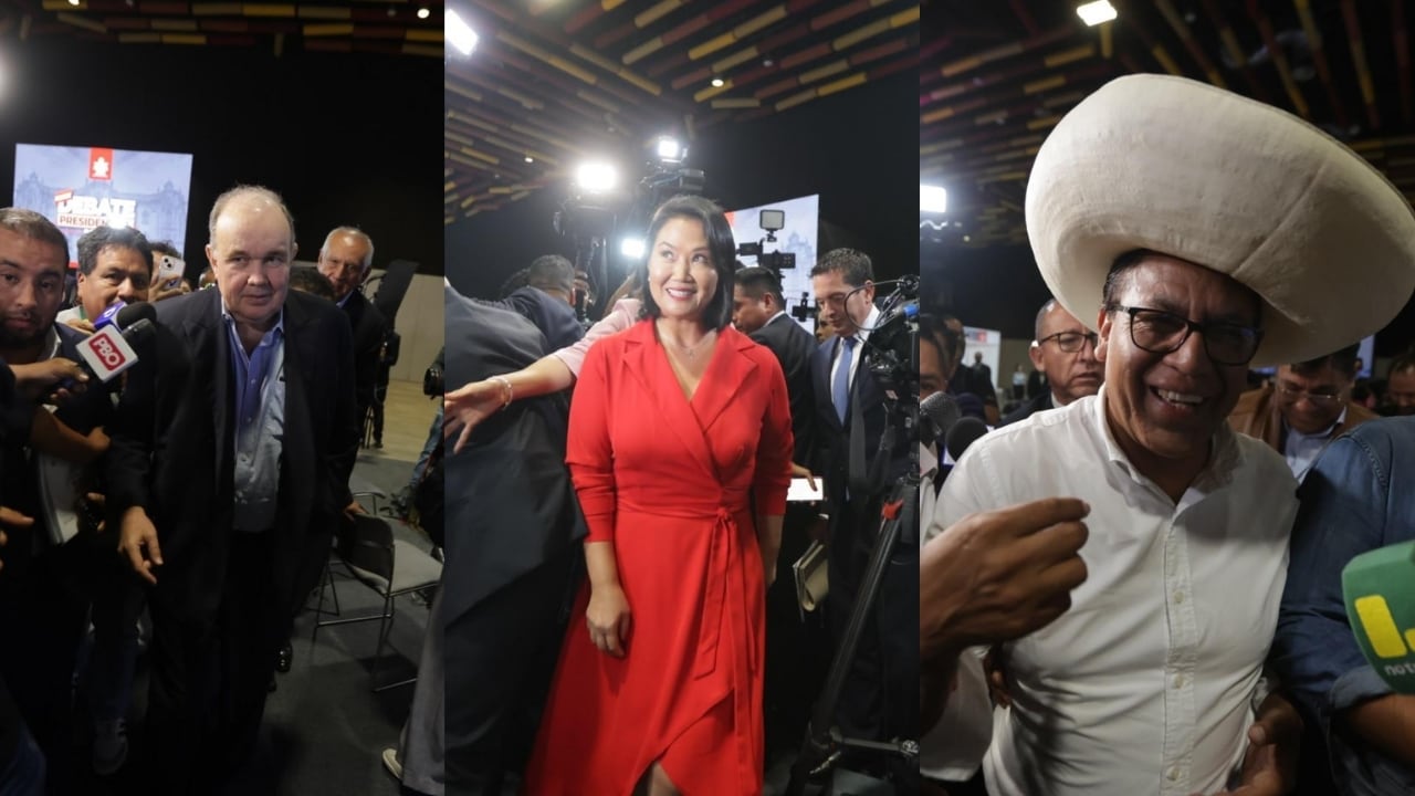 Candidatos culminan su participación en el debate presidencial y se preparan para responder a la prensa. Fotos: Hugo Perez / @photo.gec