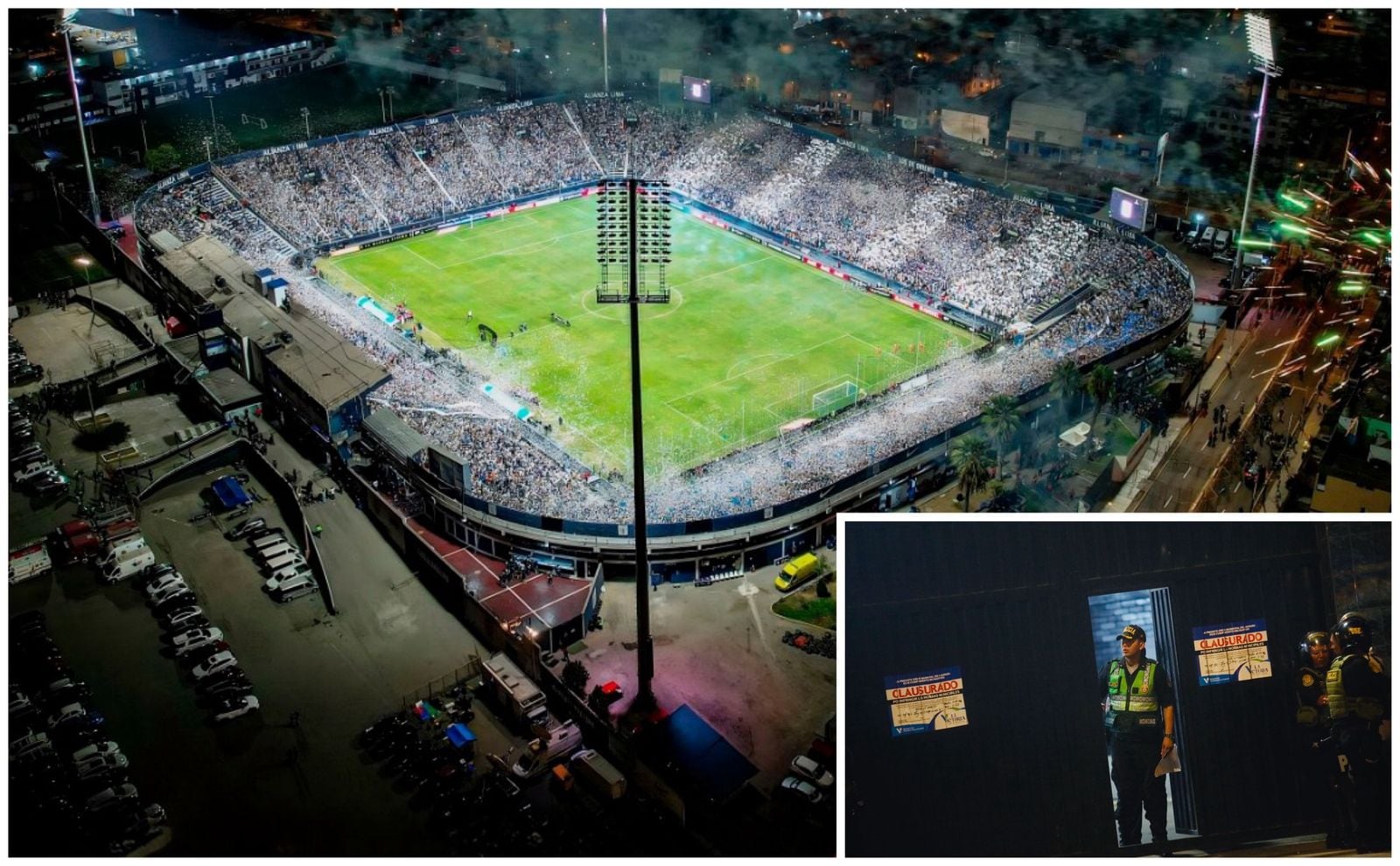 Municipalidad de La Victoria clausuró temporalmente el estadio de Alianza Lima. (Foto: Composición Correo)