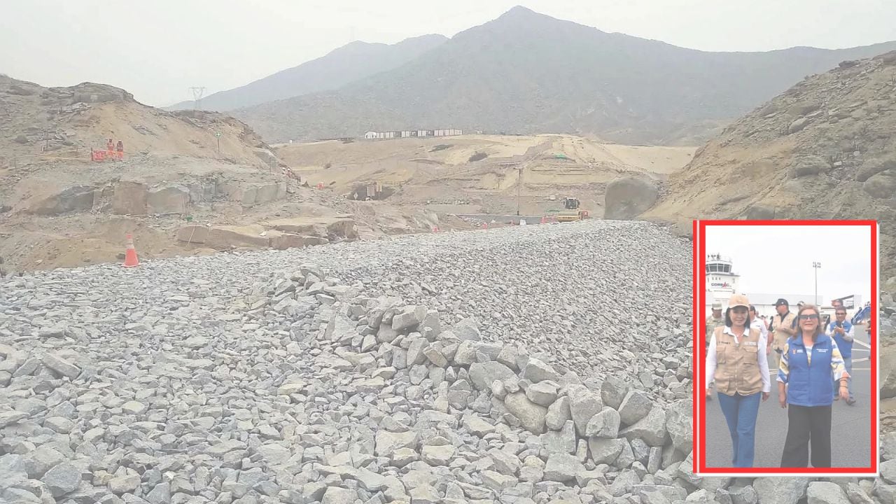 En horas de la tarde, la jefa de Estado arribó a Trujillo para inspeccionar los trabajos de prevención frente al fenómeno El Niño en San Ildefonso y San Carlos.