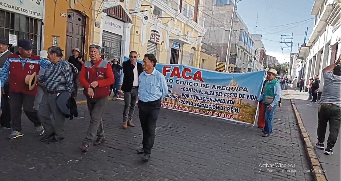 Frente Amplio Cívico de Arequipa quiere retomar protagonismo con manifestaciones por urbanizaciones. Foto: GEC.