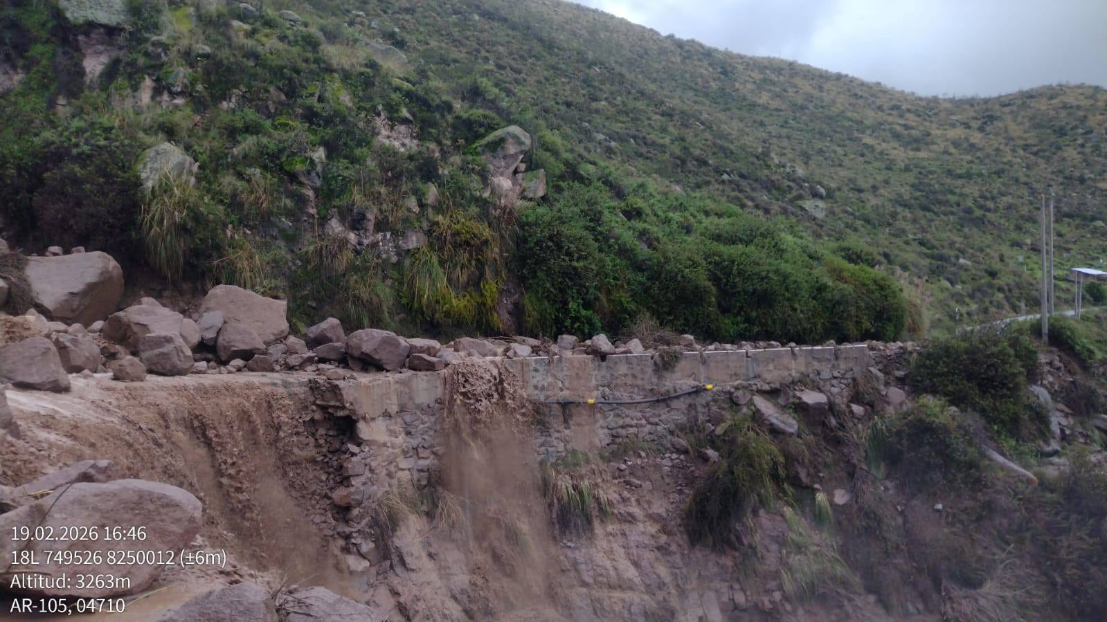 Lluvias en Condesuyos dejan vías bloqueadas y cultivos afectados. Foto: Municipalidad Provincial de Condesuyos.