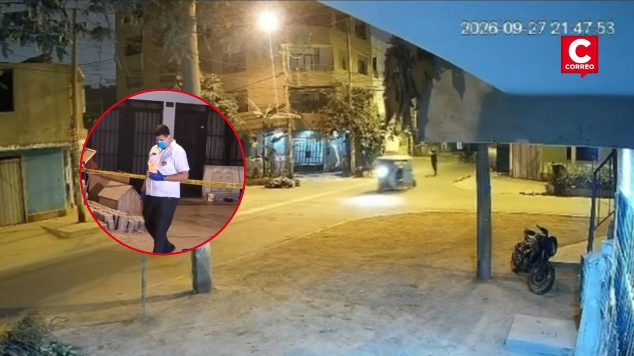 Comas: sicarios asesinan a mototaxista de 12 disparos a pocos metros de su vivienda. Composición: Diario Correo.