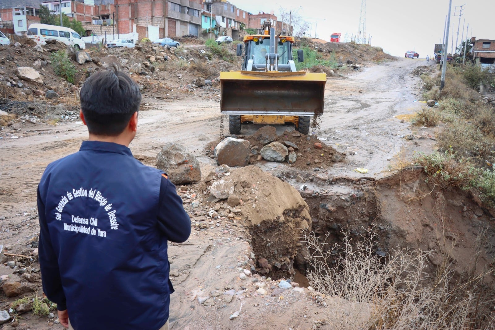 Las carreteras que no se encuentran asfaltadas en Yura, fueron afectadas