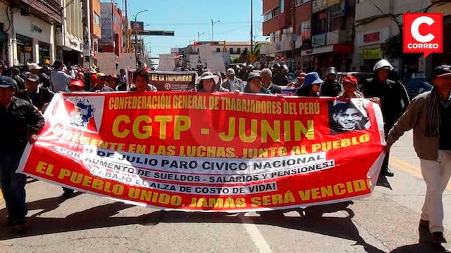 CGTP Huancayo se suma a la movilización nacional en contra del gobierno de Dina Boluarte