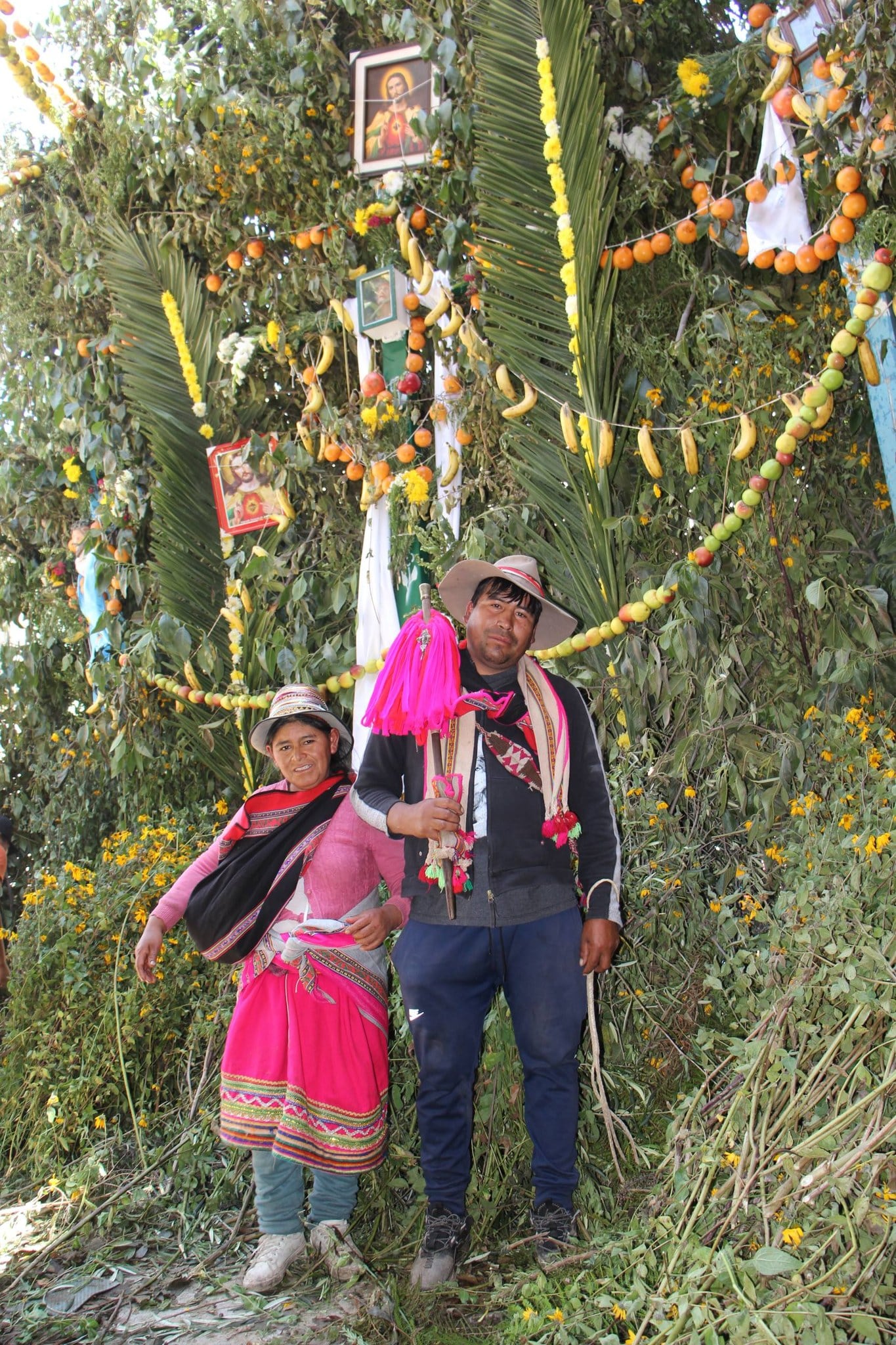 Tradicionales "monte altares" de las comunidades de Río Blanco y Tuahualque por Semana Santa 2026 . (Foto: Pampacolca-Tierra de Lindas Costumbres y Tradiciones/Facebook)