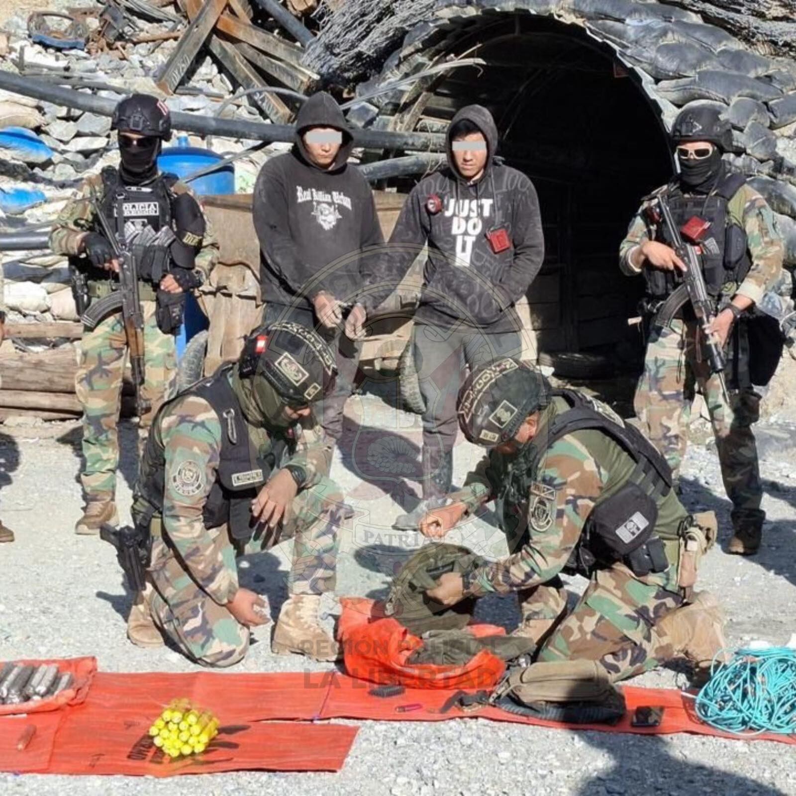 Según la Policía, estarían inmersos en minería ilegal.