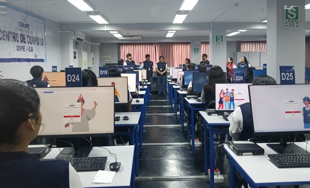 ODPE Ica realiza simulacro del sistema de cómputo electoral para comicios del 4 de octubre