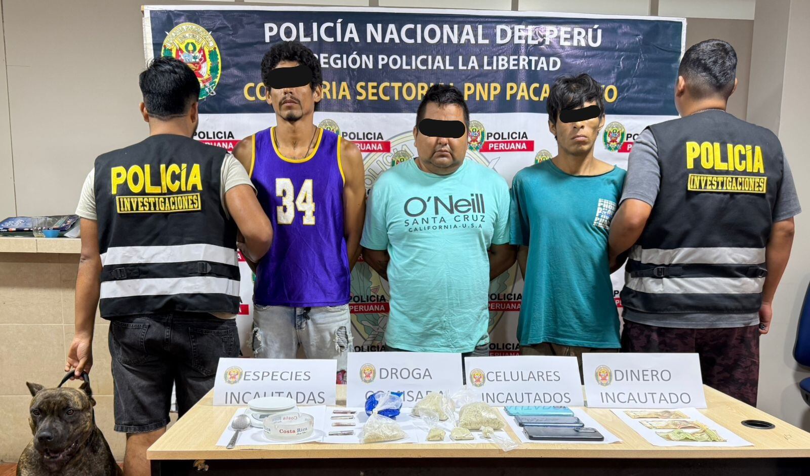 Policía detuvo a tres presuntos integrantes de esa banda delictiva en la provincia de Pacasmayo.