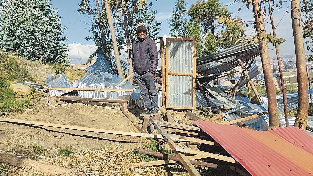 Casas improvisadas fueron destruidas