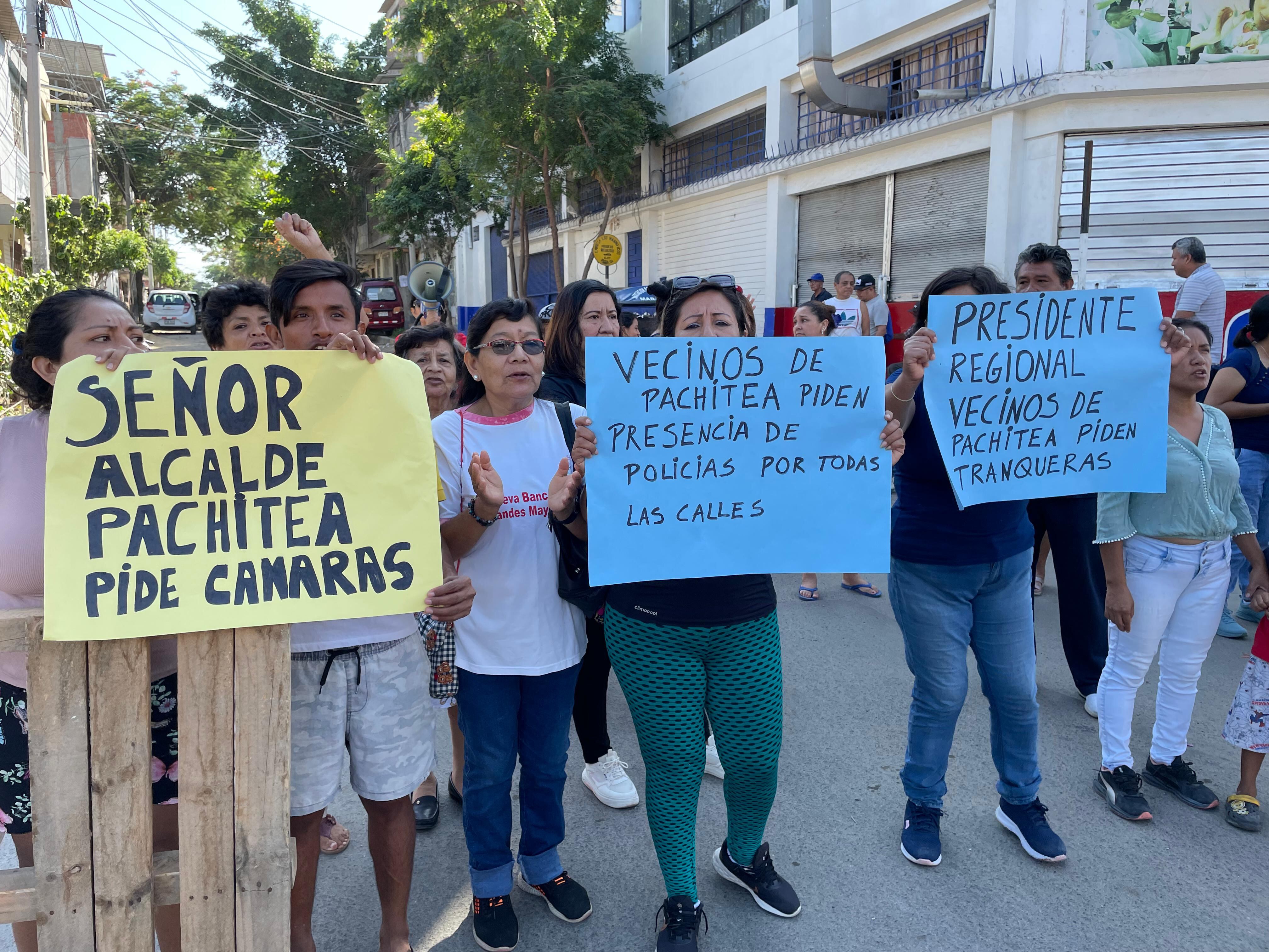 Vecinos se unen para protestar por la seguridad de Pachitea