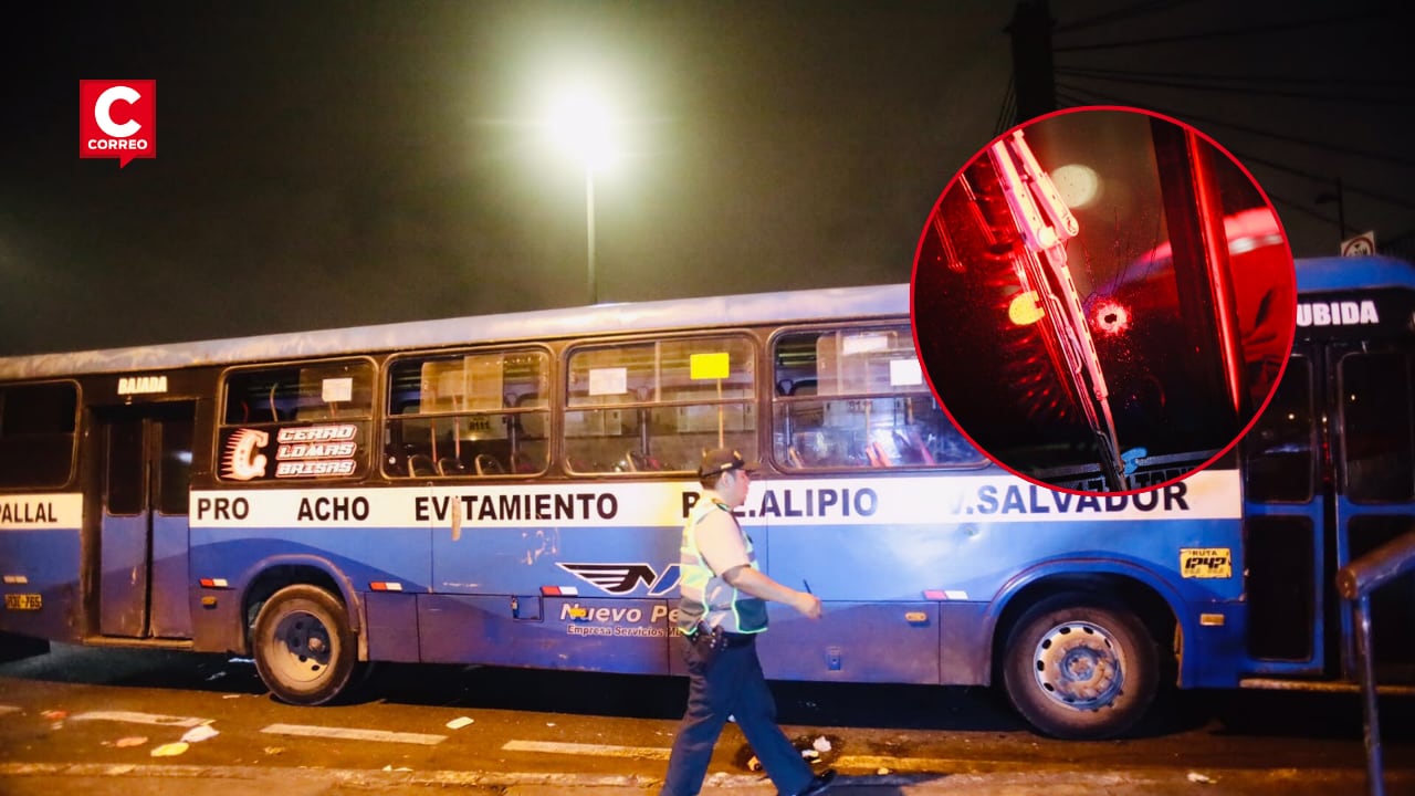 Extorsionadores balean bus en Vía de evitamiento. (Fotos: @photo.gec)