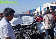 La Libertad: Choque entre automóvil y tráiler deja tres personas heridas