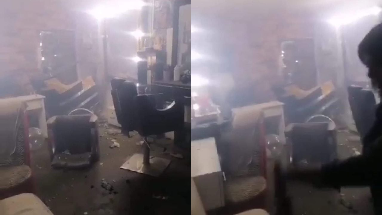 Llegaron y arrojaron un cartucho de dinamita, que tras detonar causa destrozos en negocio, que se ubica a una cuadra de la Plaza de Armas de Chao.