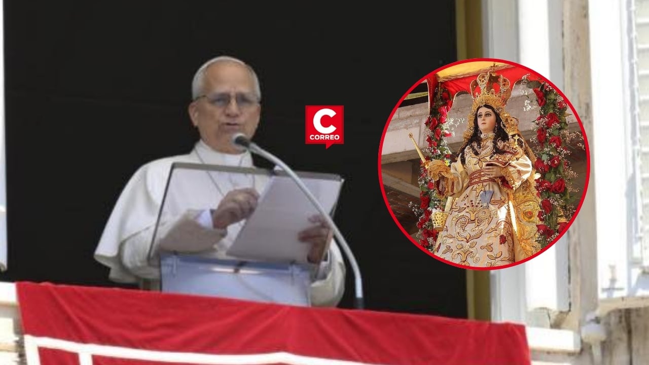 Papa León XIV bendice imagen de la Virgen de Chapi y envía saludos a peruanos desde el Vaticano. Composición: Diario Correo.