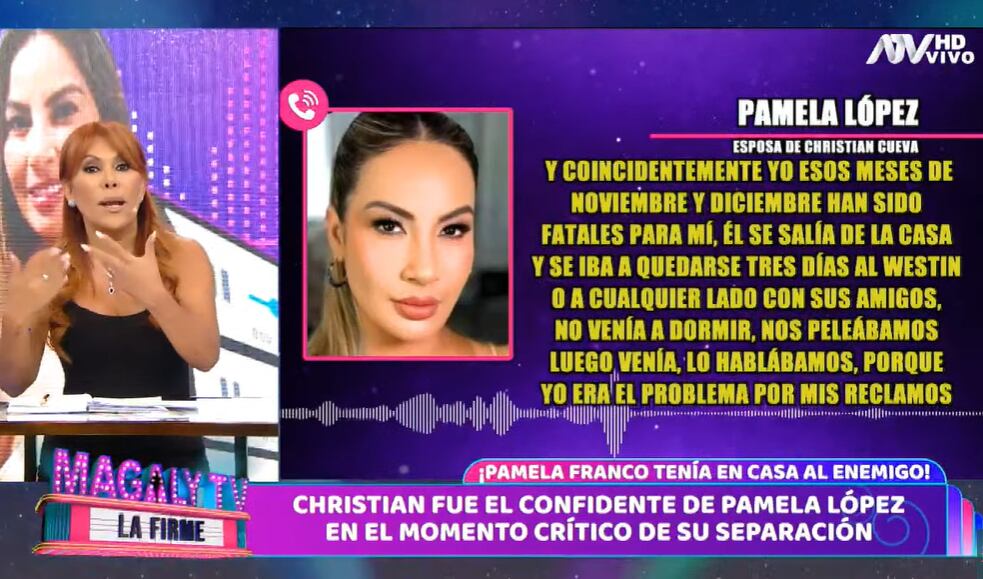 Pamela López y Magaly Medina.