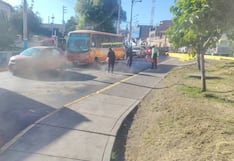 Derrame de líquido en Av. Juan de la Torre pone en riesgo a conductores de Arequipa