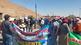 Bloquean la Panamericana Sur en el Km. 48 por falta de agua en La Joya