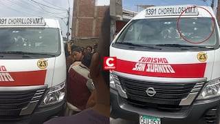 Chorrillos: sicario en moto baleó a conductor de combi de la empresa de transporte San Juanito