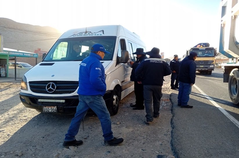 Intervenciones por fiestas de aniversario de Arequipa. Foto: Gerencia Regional de Transporte de Arequipa.