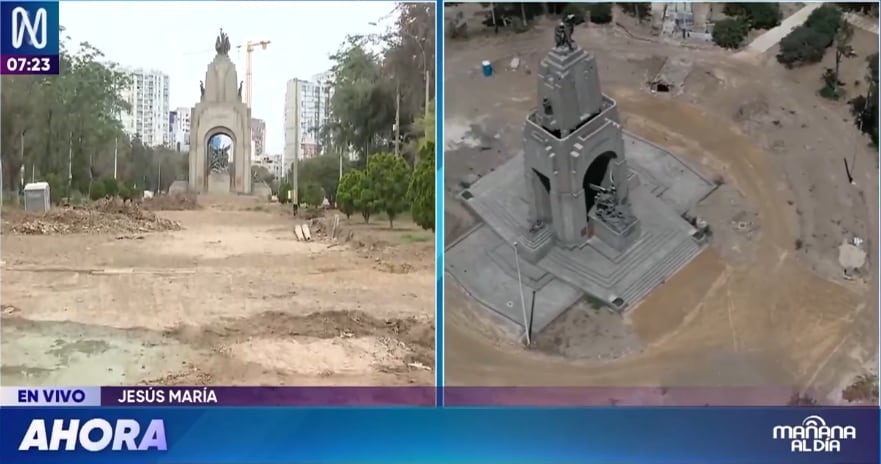 El cierre del parque afecta los recorridos peatonales y limita el acceso a uno de los principales espacios de recreación de Jesús María. FOTO: CAPTURA CANAL N.