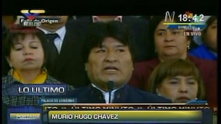 Evo Morales: "Chávez siempre estará presente" (VIDEO)