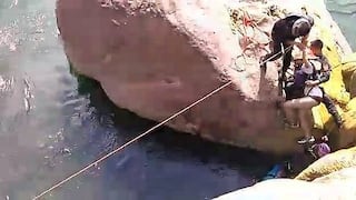 Salvan a turista de morir ahogada en río Pachachaca