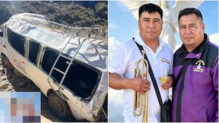 Dos músicos mueren tras caída de miniván al abismo en la carretera Interoceánica Nasca - Puquio