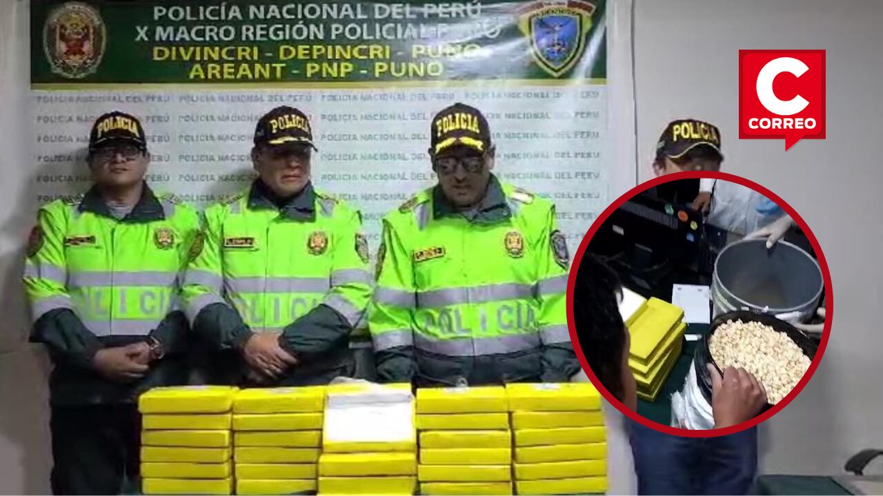 El hombre de 34 años llevaba tres baldes que contenían paquetes de droga ocultos entre el maíz.