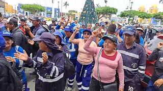 Trabajadores del Servicio de Gestión Ambiental de Trujillo protestaron por falta de pagos