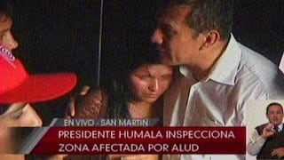 Presidente Humala inspecciona zona donde ocurrió aluvión 
