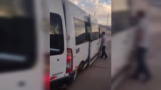 Arequipa: llanta de miniván se desprende y pasajeros se llevan un susto