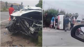 Camioneta sufre brutal despiste en la Panamericana Sur por Cerro Azul y deja heridos