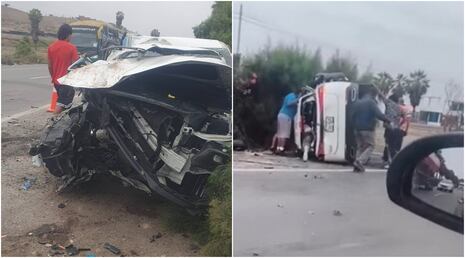 Camioneta sufre brutal despiste en la Panamericana Sur por Cerro Azul y deja heridos