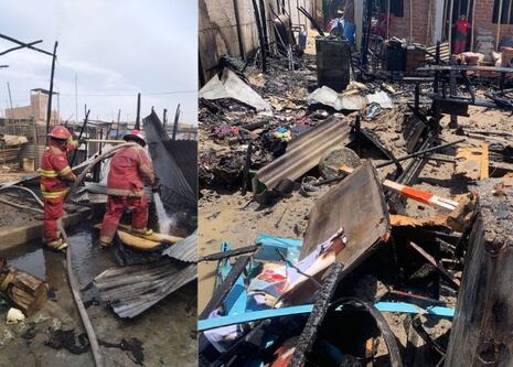 Ica: incendio en La Tierra Prometida deja a dos familias damnificadas y pérdidas totales