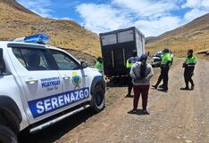 La Oroya: Tras persecución presuntos abigeos abandonan camión con placa ‘bamba’