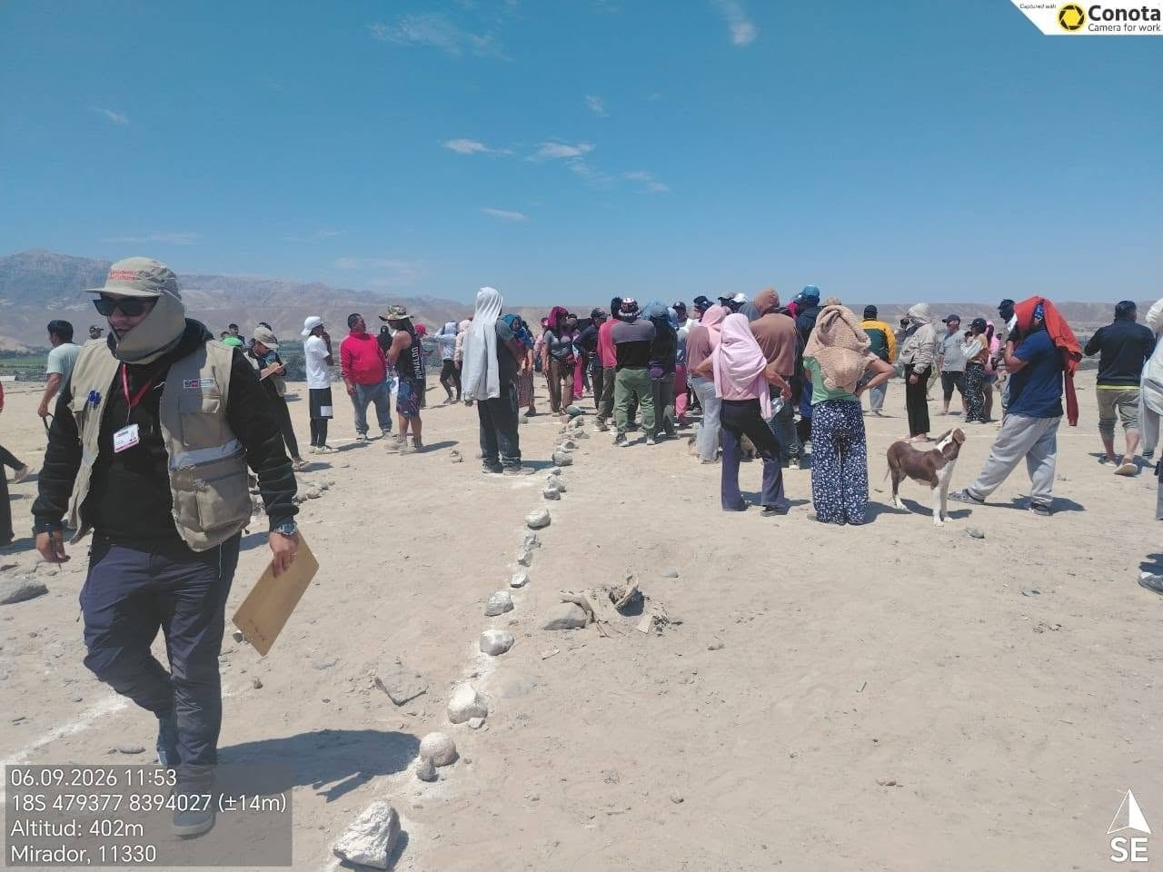 Más de 100 personas pretendían invadir con chozas en área arqueológica por El Mirador de Palpa