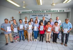PRETT entrega más de 20 títulos de propiedad a agricultores de Ica, Pisco y Chincha