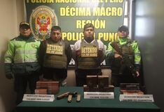 Detienen a 4 individuos que portaban municiones “Dum Dum” y arma de fuego, en Puno