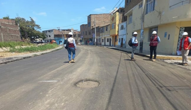 Contraloría inspeccionó trabajos de recapeo en avenida Garcilaso.