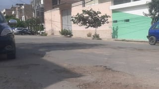 Grietas en la calle Pascual Saco de Chiclayo a solo dos meses del mantenimiento
