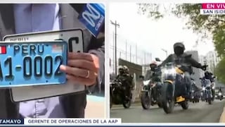 Nueva placa para motos incorpora chip de identificación y será emitida desde el 17 de diciembre