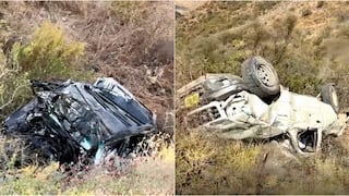 Dos vehículos cayeron a un abismo en la carretera Coracora–Yauca: tres muertos y varios heridos