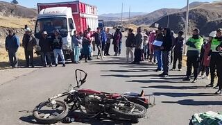 Junín: Luego de impacto contra camión joven motociclista muere por no llevar casco