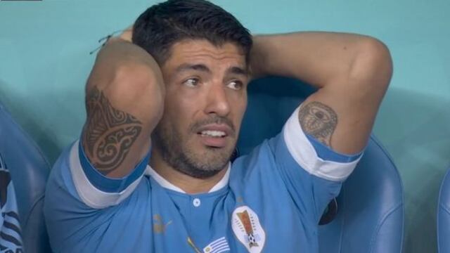 Luis Súarez sufría así tras el gol de Corea del Sur que eliminaba a Uruguay (FOTO)